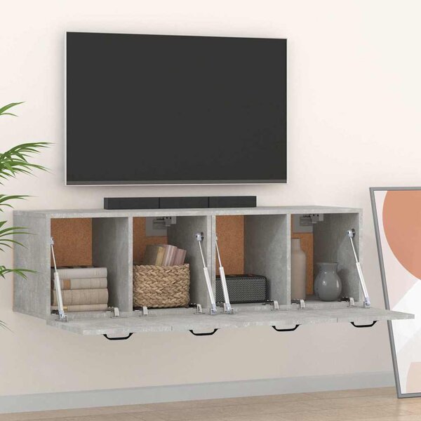 Nástěnné skříňky 2 ks betonově šedé 80 x 35 x 36,5 cm kompozit 3115655