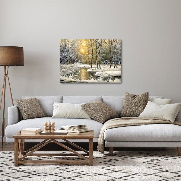 Obraz - Chaloupka v lese, olejomalba (70x50 cm)