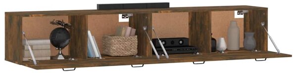Nástěnné skříňky 2 ks kouřový dub 100 x 36,5 x 35 cm kompozit 3115673