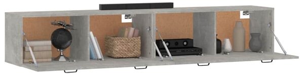 Nástěnné skříňky 2 ks betonově šedé 100x36,5x35 cm kompozit 3115671
