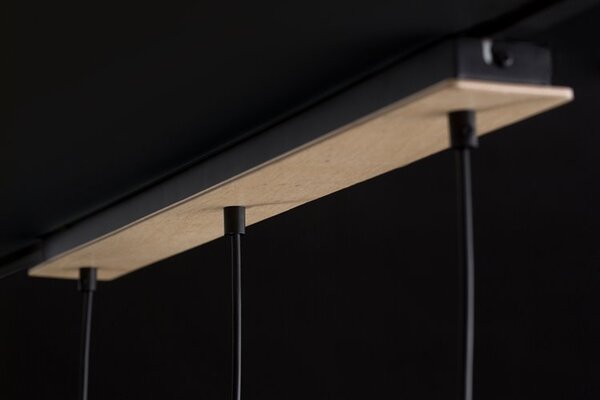 Závěsné svítidlo BOLERO 3 – černé, 3× E27, šířka 66 cm
