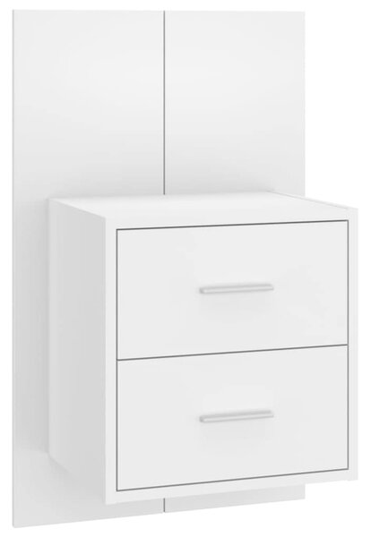 Čelo postele se skříňkami bílé kompozitní dřevo 3115708