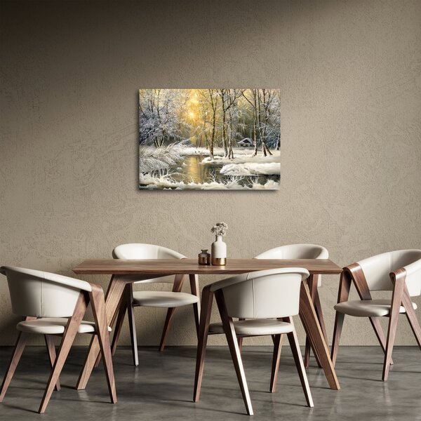 Obraz - Chaloupka v lese, olejomalba (70x50 cm)