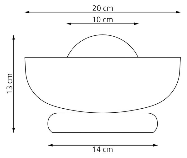 Stolní lampa OZZY LN1 – černá, bílé sklo, 1× G9, šířka 18 cm