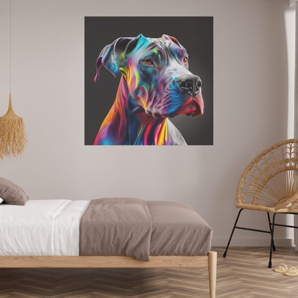 FeelHappy Plakát - Pes, Barevná Doga Velikost plakátu: 40 x 40 cm