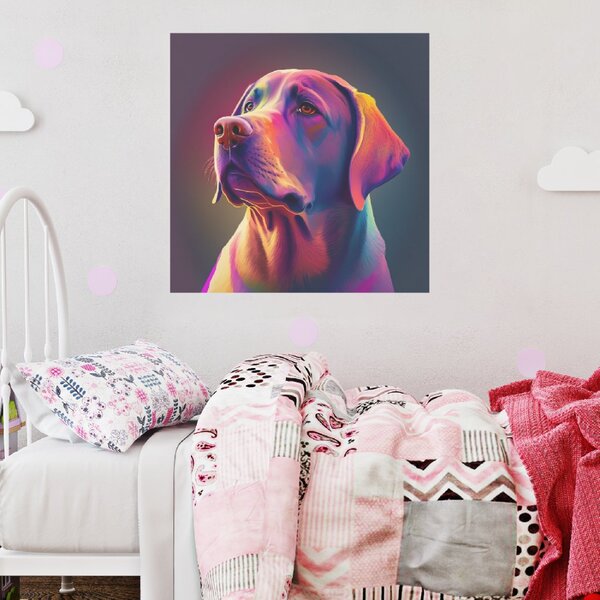 FeelHappy Plakát - Pes, Barevný labrador Velikost plakátu: 60 x 60 cm