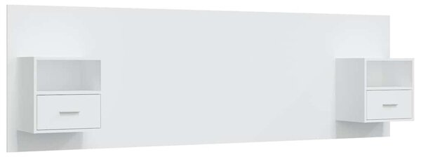 Čelo postele se skříňkami bílé kompozitní dřevo 3115716