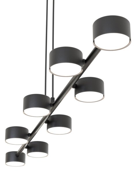 Závěsné svítidlo MEGARA 8 – černé, 8× GX53, šířka 116 cm