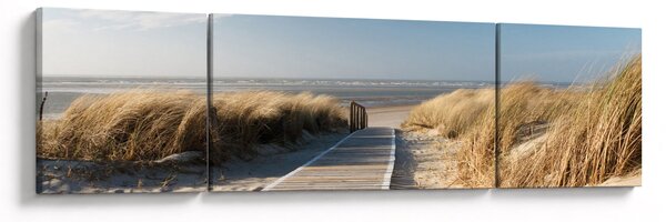 Obraz - Písečná pláž na ostrově Langeoog, Německo (170x50 cm)