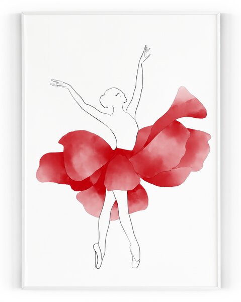 Plakát / Obraz Baletka Napnuté plátno na dřevěném rámu 50 x 70 cm