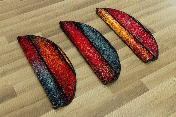 Kobercový ráj Kobercový nášlap půlkulatý Rainbow 11196/120 vícebarevný Rozměr: 60 cm x 24 cm + 3 cm (zahnutí)