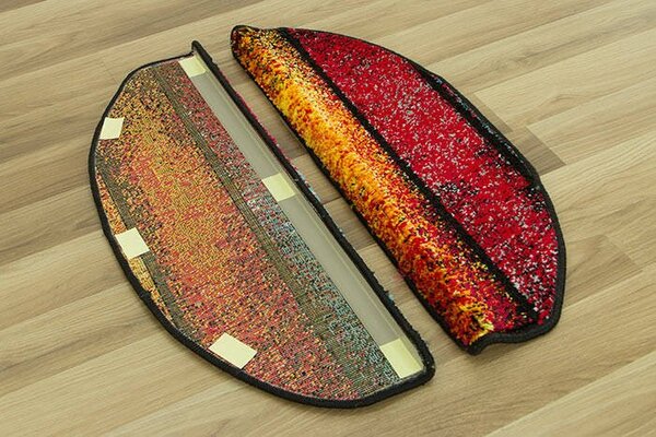 Kobercový ráj Kobercový nášlap půlkulatý Rainbow 11196/120 vícebarevný Rozměr: 60 cm x 24 cm + 3 cm (zahnutí)