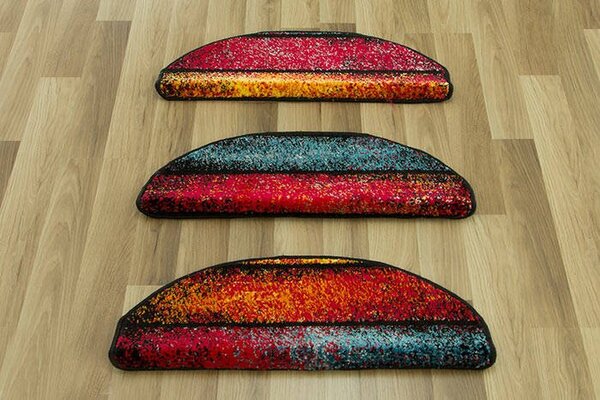 Kobercový ráj Kobercový nášlap půlkulatý Rainbow 11196/120 vícebarevný Rozměr: 60 cm x 24 cm + 3 cm (zahnutí)