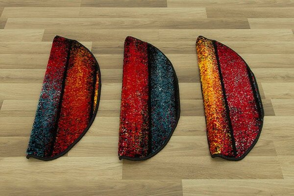 Kobercový ráj Kobercový nášlap půlkulatý Rainbow 11196/120 vícebarevný Rozměr: 60 cm x 24 cm + 3 cm (zahnutí)