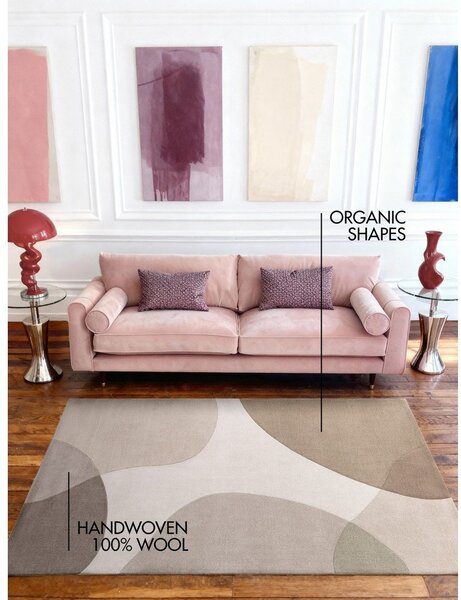 Béžový ručně tkaný vlněný koberec 120x170 cm Hackney Clarissa – Ted Baker