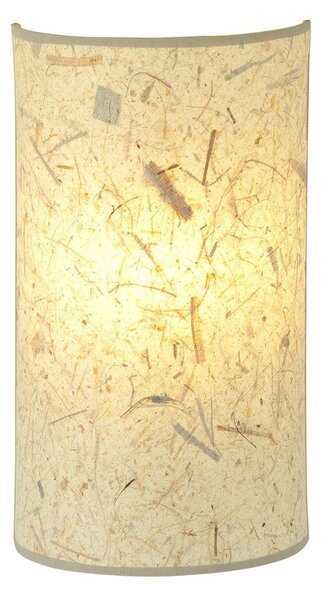 Nástěnné svítidlo ASTON K1 – černé, hnědé textilní stínidlo, korkový detail, 1× E14, šířka 18 cm