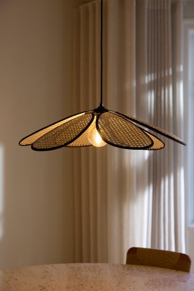 Osram - Lustr na lanku DECOR RATTAN 1xE27/15W/230V pr. 58 cm béžová/černá