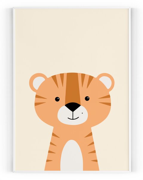 Plakát / Obraz Tygr 30 x 40 cm Napnuté plátno na dřevěném rámu