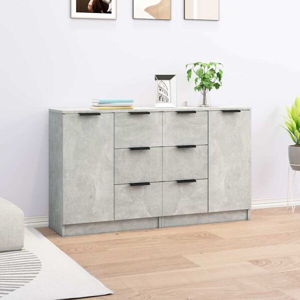 Příborníky 2 ks betonově šedé 60 x 30 x 70 cm kompozitní dřevo 3115791