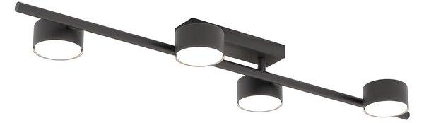 Stropní svítidlo BET 4 – černé, 4× GX53, šířka 80 cm