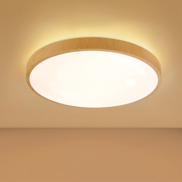 Brilagi-LED Stmívat. svítidlo GLASS POOL DOUBLE LED/60W/230V 50 cm dek. dřeva+DO