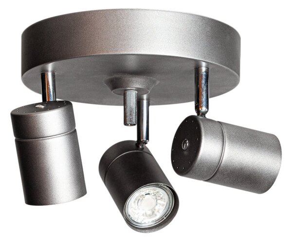 Stropní Lampa By Rydéns, Correct, stmívatelné, Šedá, Obývací pokoj, Kov, Moderní
