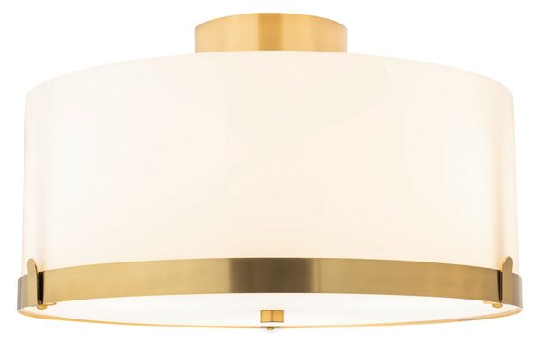 Stropní Lampa By Rydéns, Marcel, stmívatelné, Zlatá / mosazná, Obývací pokoj, Sklo