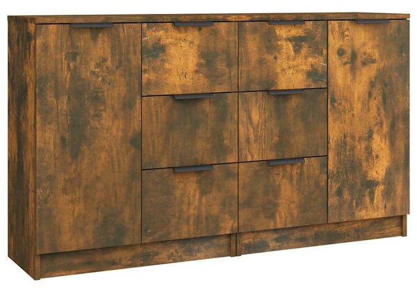 Příborníky 2 ks kouřový dub 60 x 30 x 70 cm kompozitní dřevo 3115793