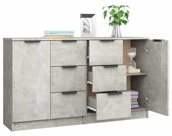 Příborníky 2 ks betonově šedé 60 x 30 x 70 cm kompozitní dřevo 3115791