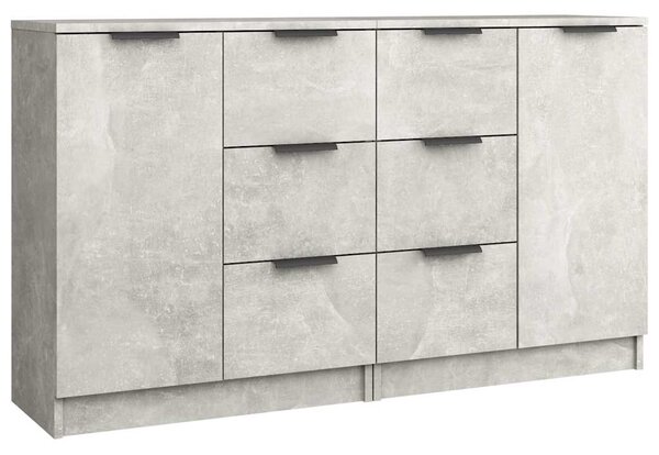 Příborníky 2 ks betonově šedé 60 x 30 x 70 cm kompozitní dřevo 3115791