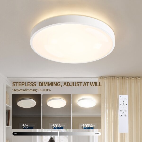 Brilagi - LED Stmívat. svítidlo GLASS POOL DOUBLE LED/48W/230V 40 cm bílá + DO