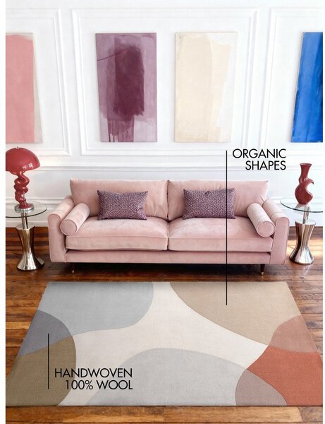 Béžový ručně tkaný vlněný koberec 120x170 cm Hackney Clarissa – Ted Baker
