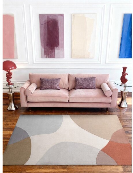 Béžový ručně tkaný vlněný koberec 120x170 cm Hackney Clarissa – Ted Baker