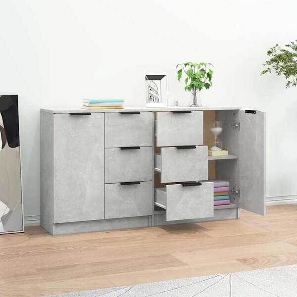 Příborníky 2 ks betonově šedé 60 x 30 x 70 cm kompozitní dřevo 3115791