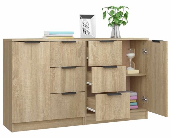 Příborníky 2 ks dub sonoma 60 x 30 x 70 cm kompozitní dřevo 3115790
