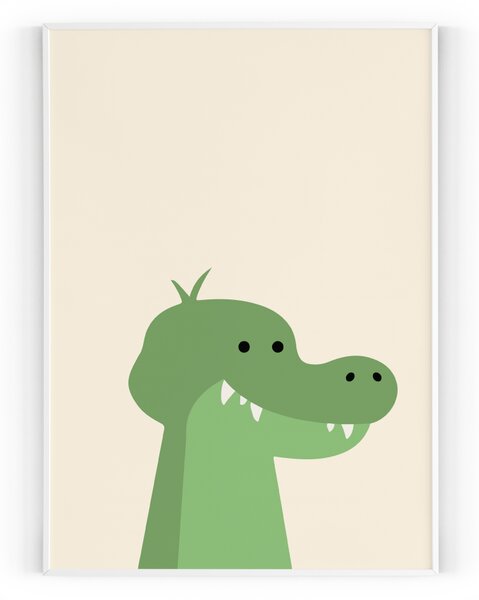 Plakát / Obraz Dinosaurus Pololesklý saténový papír A4 - 21 x 29,7 cm