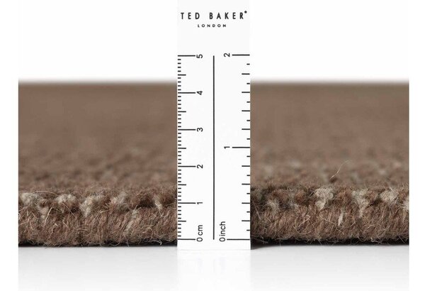Hnědý ručně tkaný vlněný kulatý koberec ø 160 cm Greenwich – Ted Baker