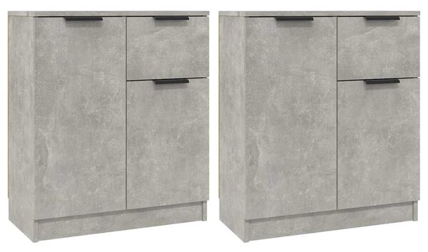 Příborníky 2 ks betonově šedé 60 x 30 x 70 cm kompozitní dřevo 3115815