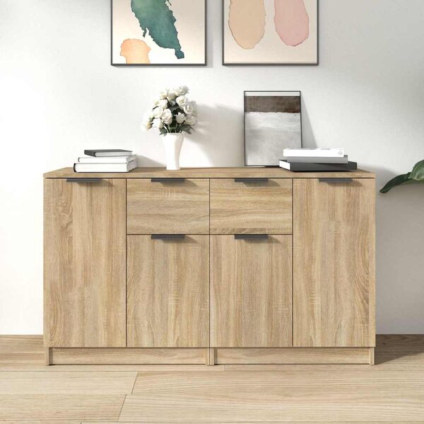 Příborníky 2 ks dub sonoma 60 x 30 x 70 cm kompozitní dřevo 3115814