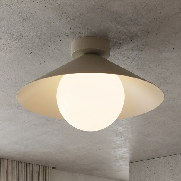 Stropní svítidlo MONO 1S – moka, opálové sklo, 1× E14, šířka 30 cm