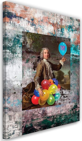Obraz na plátně Muž s balónky - Jose Luis Guerrero Rozměry: 40 x 60 cm