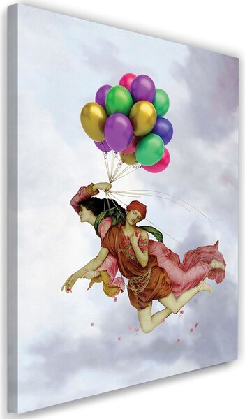 Obraz na plátně Dva lidé létající na balónech - Jose Luis Guerrero Rozměry: 40 x 60 cm