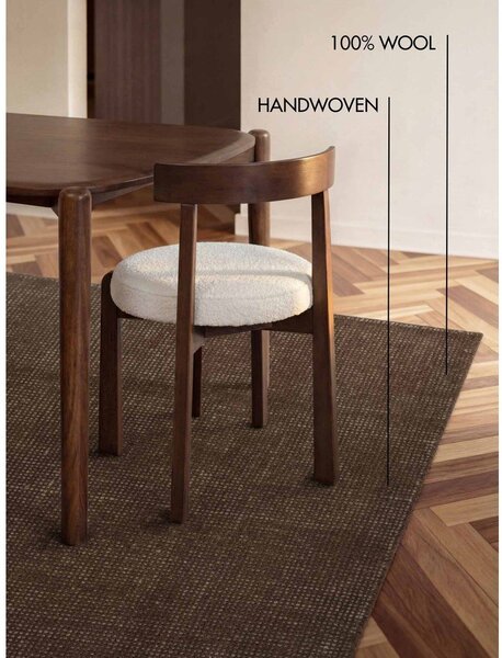 Hnědý ručně tkaný vlněný koberec 120x170 cm Greenwich – Ted Baker