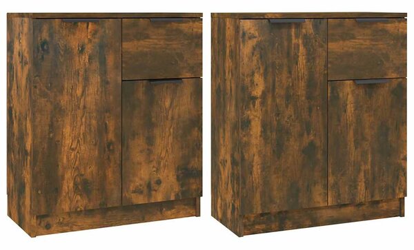 Příborníky 2 ks kouřový dub 60 x 30 x 70 cm kompozitní dřevo 3115817