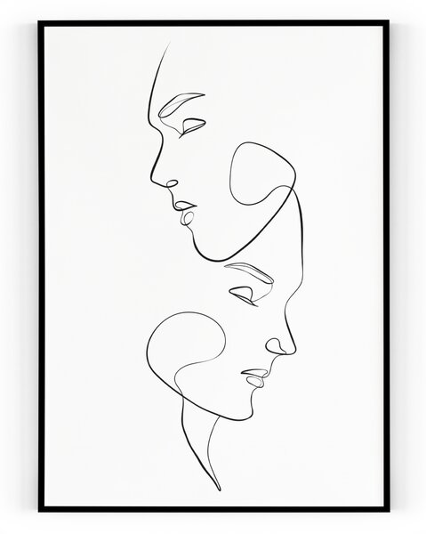 Plakát / Obraz Tvář Pololesklý saténový papír A4 - 21 x 29,7 cm