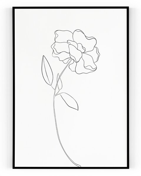 Plakát / Obraz Květina Pololesklý saténový papír 40 x 50 cm