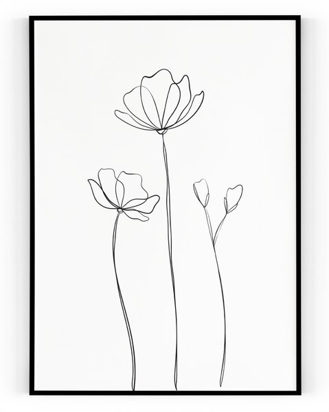 Plakát / Obraz Květina Pololesklý saténový papír A4 - 21 x 29,7 cm