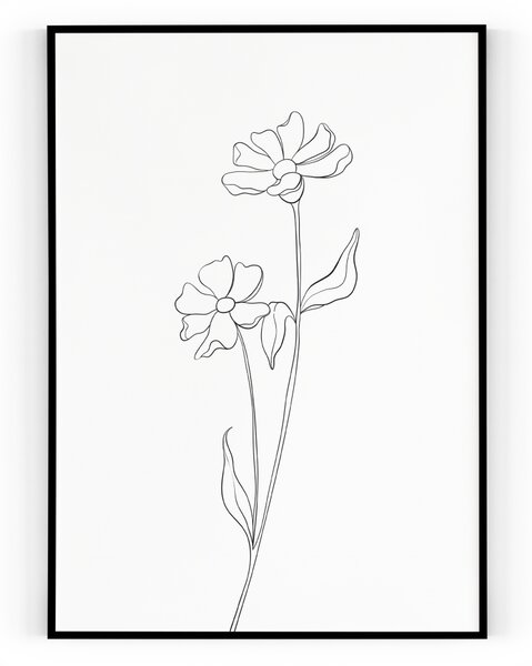 Plakát / Obraz Květina Napnuté plátno na dřevěném rámu 50 x 70 cm
