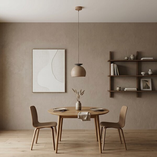 Závěsné svítidlo GEO 1 – moka / černé, 1× E27, šířka 27 cm