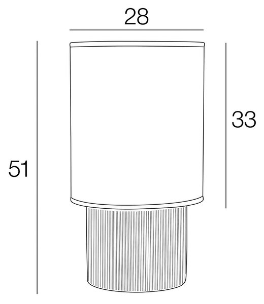 COREP Stolní lampa Rhodes, barva slonová kost/béžová, 51 cm, plátno/keramika, Krémová / jantar, Obývací pokoj / jídelna, Keramika